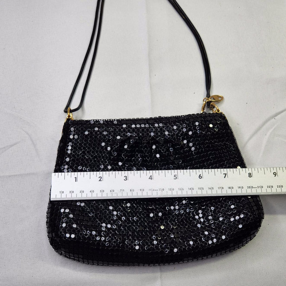 Unbranded Bags Vintage Womens Aluminium Mesh Black Sequins Gold
